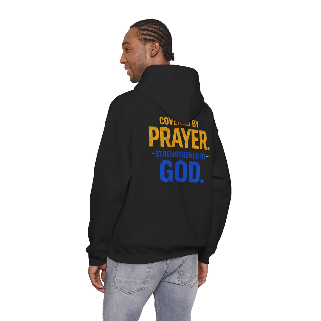 Prayer Front Lines Hoodie — Covered by Prayer, Strengthened by God Religious Hooded Sweatshirt
